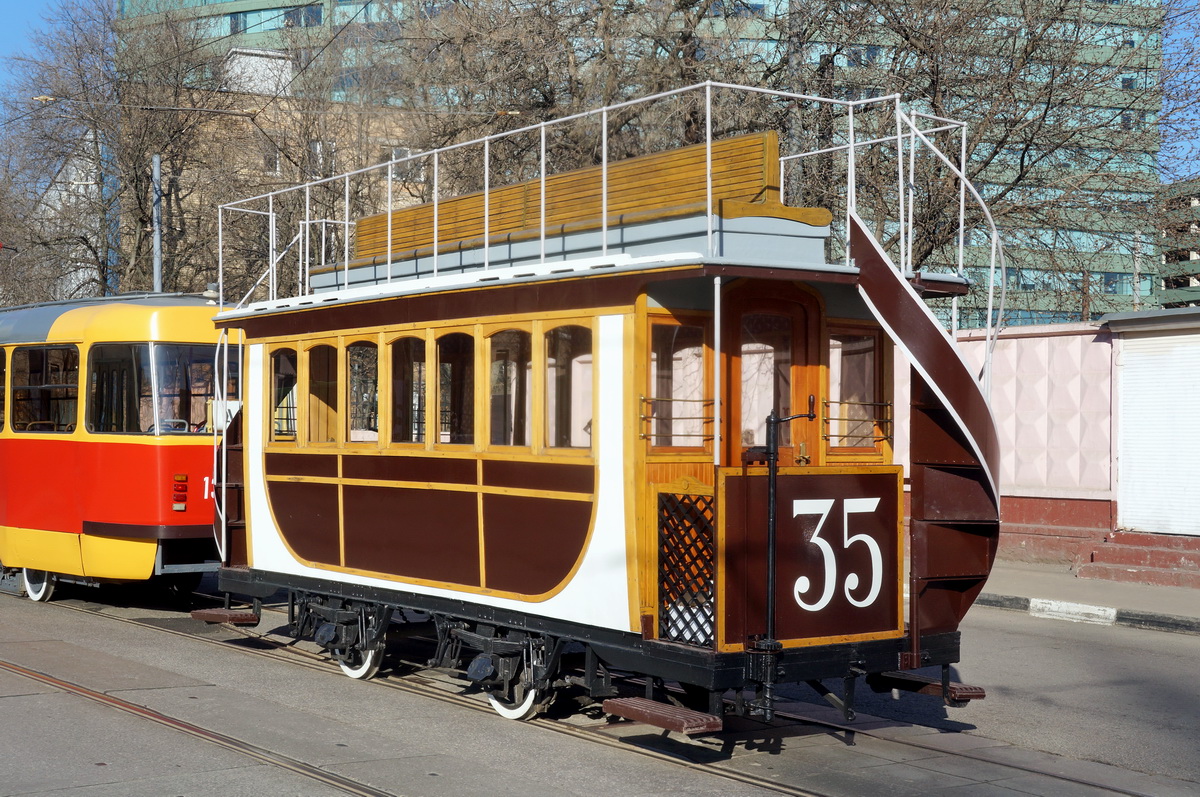 Maskava, Horse car № 35; Maskava — Parade to116 years of Moscow tramway on April 11, 2015