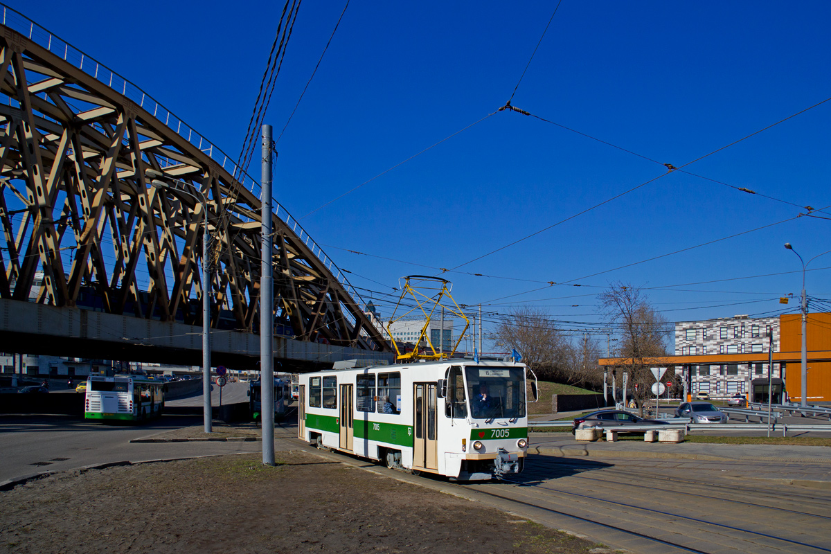 Moscow, Tatra T7B5 # 7005; Moscow — Parade to116 years of Moscow tramway on April 11, 2015