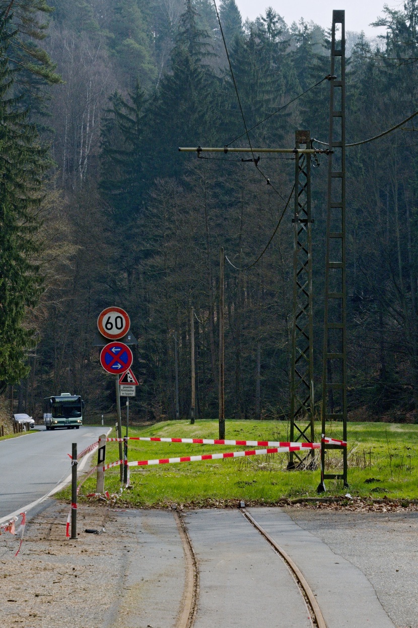 Bad Schandau — Tram line and infrastructure • Strecke und Infrastruktur