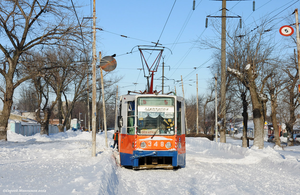 Таганрог, 71-608К № 348; Таганрог — 29.01.2014 Снегопад и его последствия.