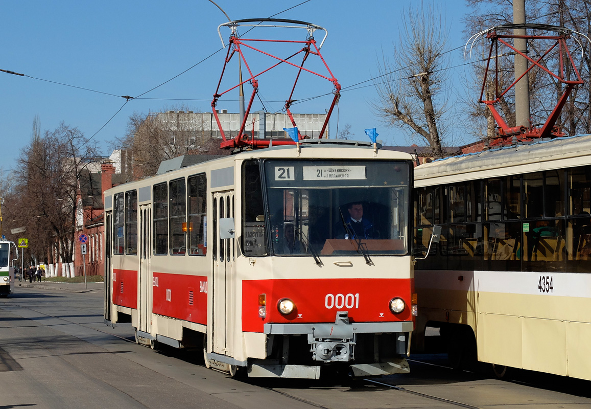 Москва, Tatra T6B5SU № 0001; Москва — Парад к 116-летию трамвая 11 апреля 2015