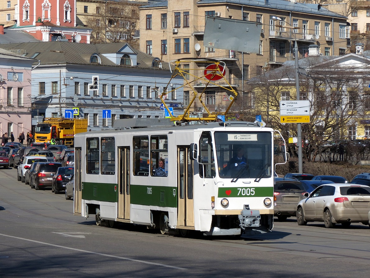 Москва, Tatra T7B5 № 7005; Москва — Парад к 116-летию трамвая 11 апреля 2015