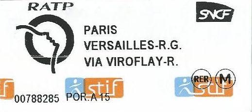 Большой Париж -  Версаль -  Ивелин — Проездные документы