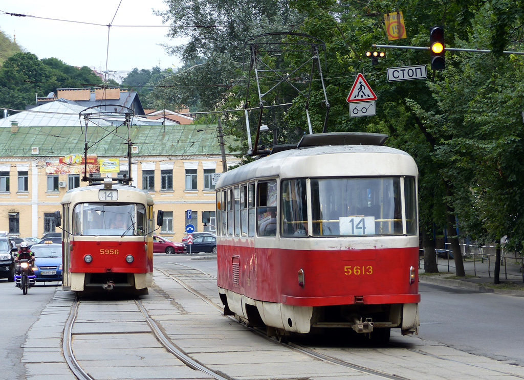 Киев, Tatra T3SU № 5956; Киев, Tatra T3SU № 5613