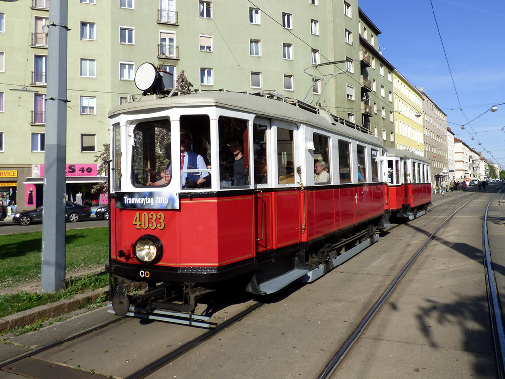 Viena, HW Type M(aw) nr. 4033; Viena — Tramwaytag 2015