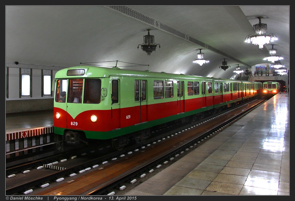 Pyongyang, BVG D # 829; Pyongyang — Hyŏksin Line (혁신선) — Kŏnsŏl Station (건설)