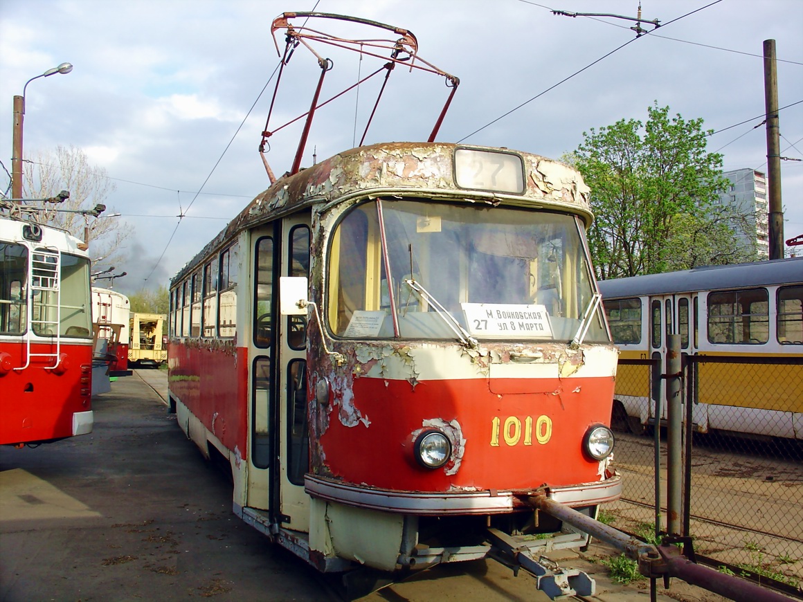 Москва, Tatra T3SU (двухдверная) № 1010