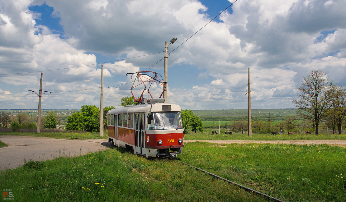 Droujkivka, Tatra T3SUCS N°. 7088; Droujkivka — Restored traction to the Selysche mashynobudivnykiv terminal station; Droujkivka — Start of operation of the first Tatra T3SUCS