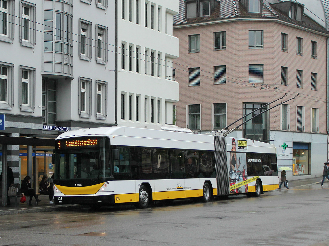 Schaffhausen, Hess SwissTrolley 3 (BGT-N2C) č. 105