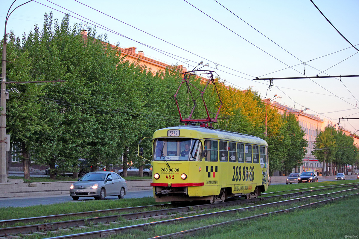 Yekaterinburg, Tatra T3SU (2-door) č. 493