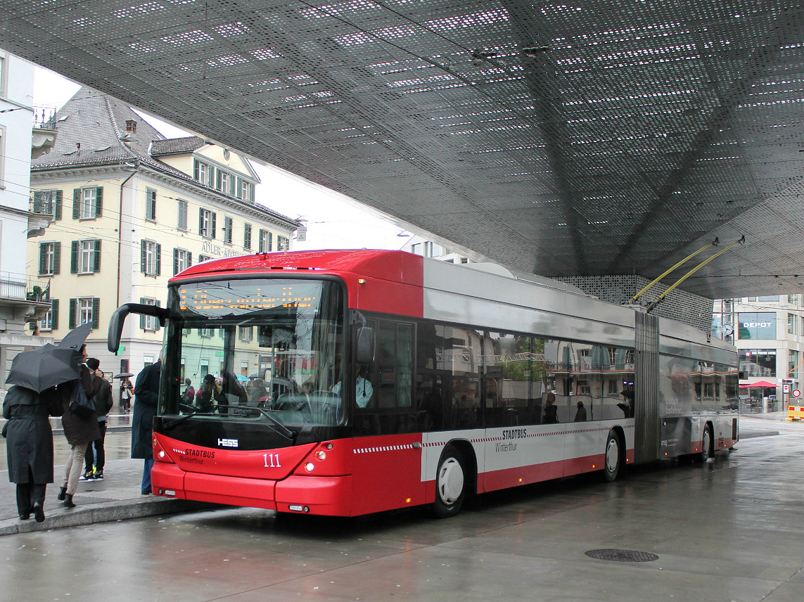 Winterthur, Hess SwissTrolley 3 (BGT-N1C) č. 111