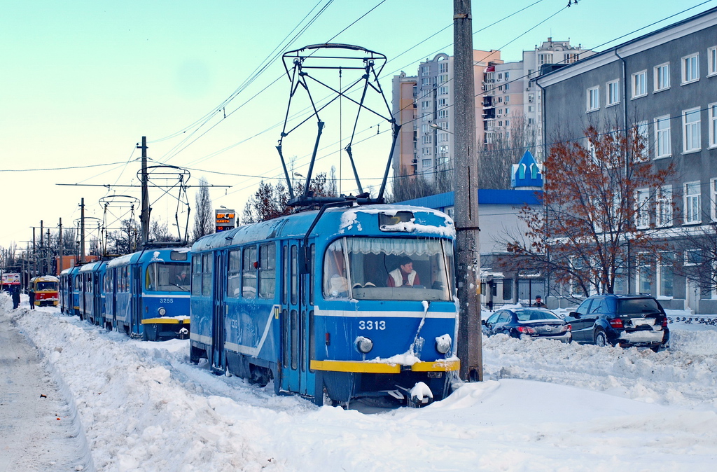 Одесса, Tatra T3R.P № 3313; Одесса — 27.12–30.12.2014 — Снегопад и его последствия