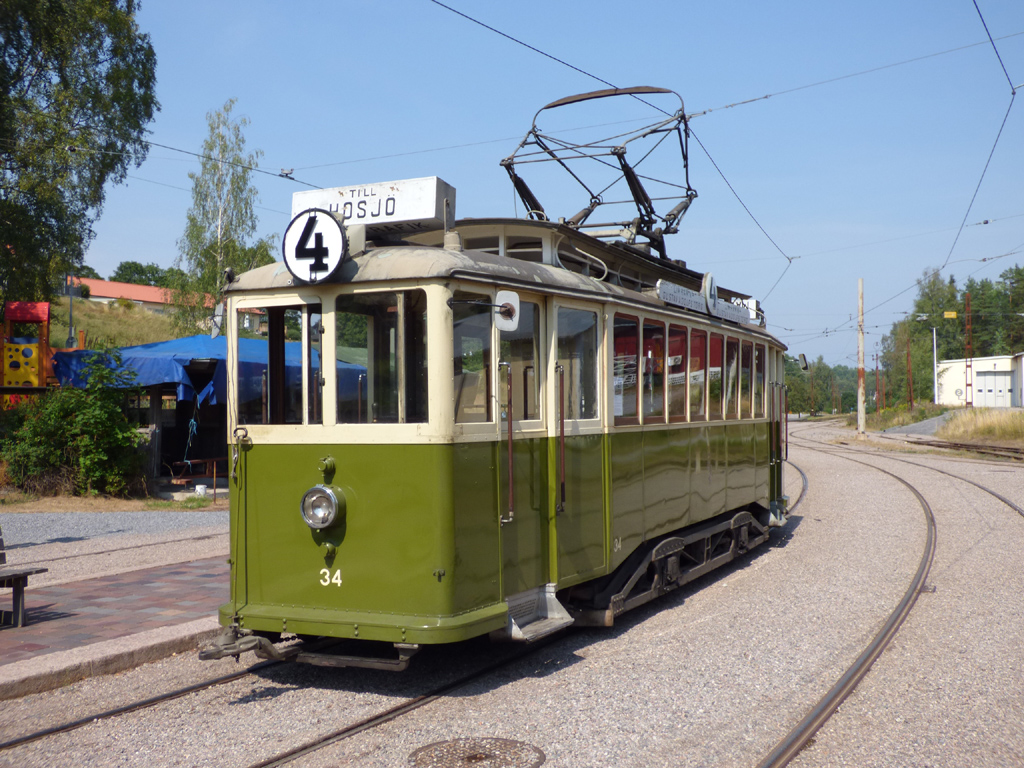 Malmköping, ASEA 2-axle motor сar # 34