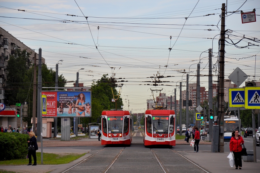 Pietari, 71-631-02 # 7413; Pietari, 71-631-02 # 7401; Pietari — Tram lines and infrastructure
