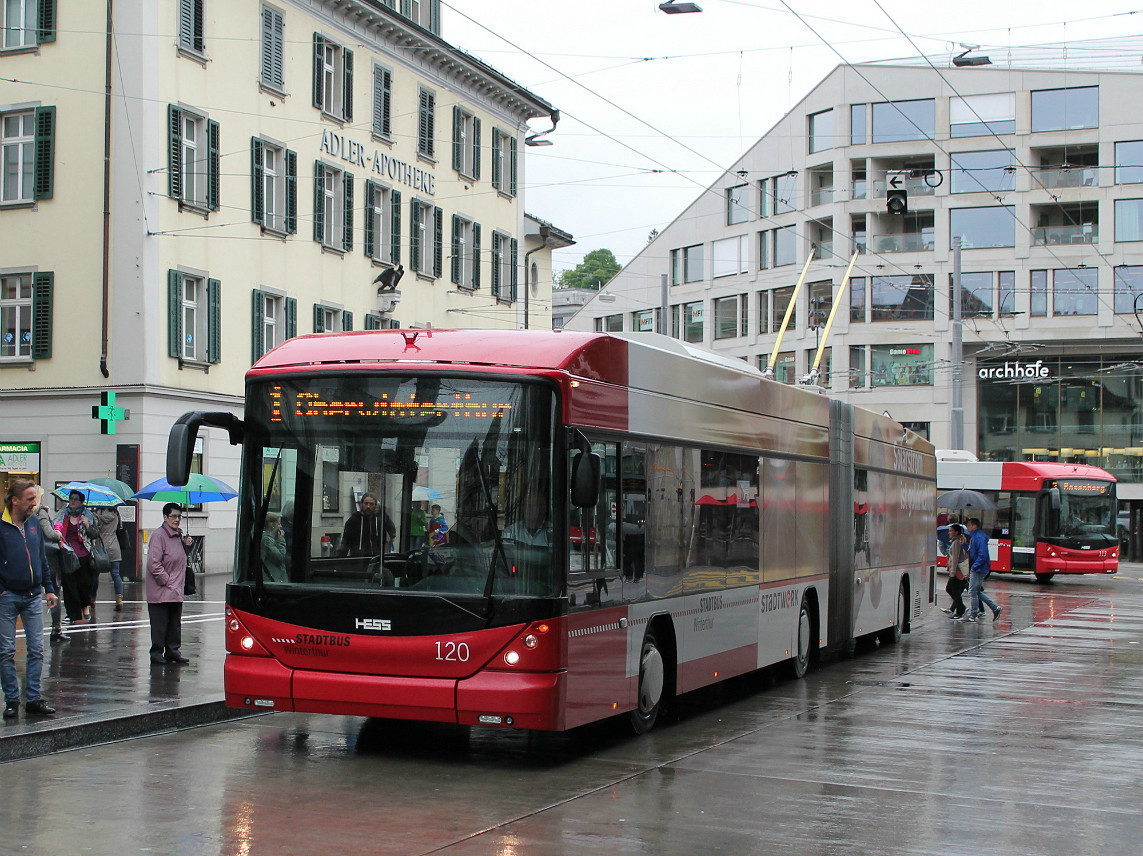 Winterthur, Hess SwissTrolley 3 (BGT-N1C) nr. 120