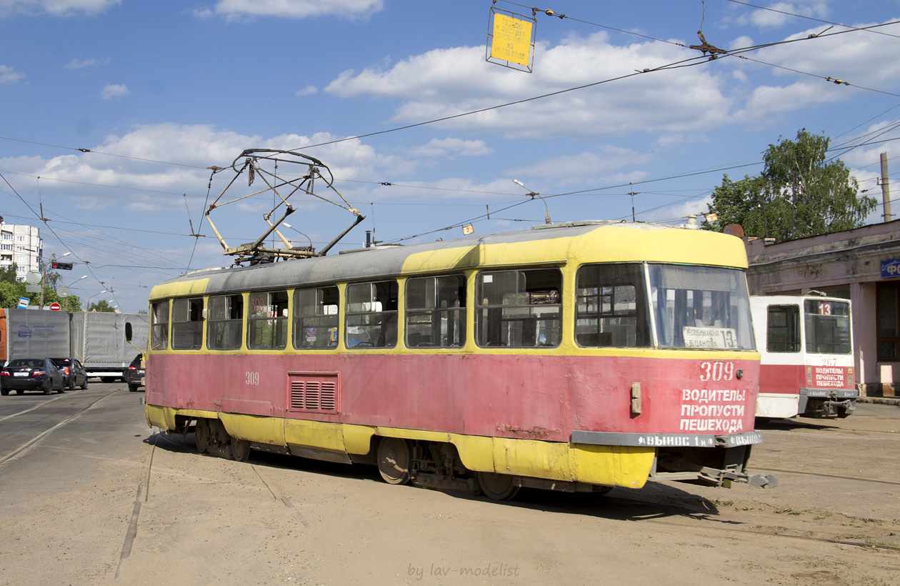 Тверь, Tatra T3SU № 309; Тверь — Трамвайные конечные станции и кольца