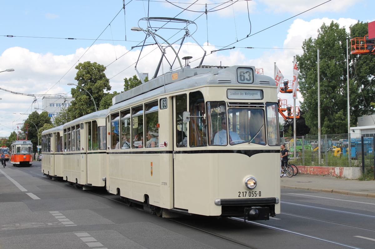 Berliini, Reko TE59 # 217 055-8; Berliini — Festivities for tram's 150th anniversary • Feierlichkeiten 150 Jahre Strassenbahn