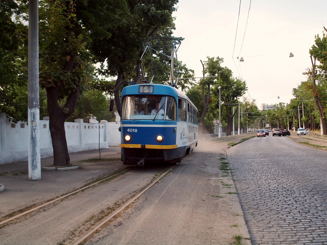 Odessa, Tatra T3R.P # 4018; Odessa — Tramway Lines: Frantsuzkiy Boulevard — Arkadiia