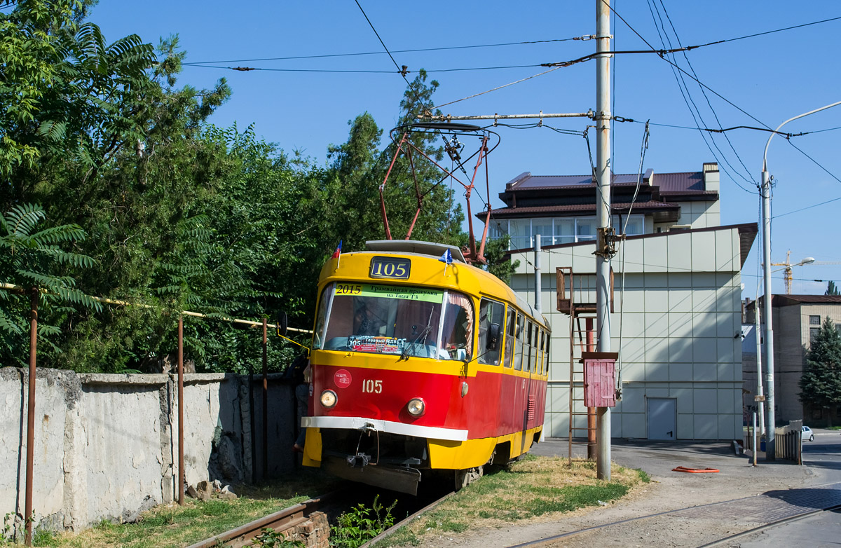 Rostov-na-Donu, Tatra T3SU (2-door) # 105; Rostov-na-Donu — Tram tour with Tatra T3