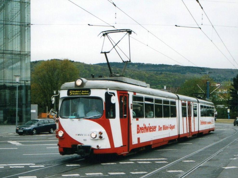 Rhein-Neckar, Duewag GT8 č. 100