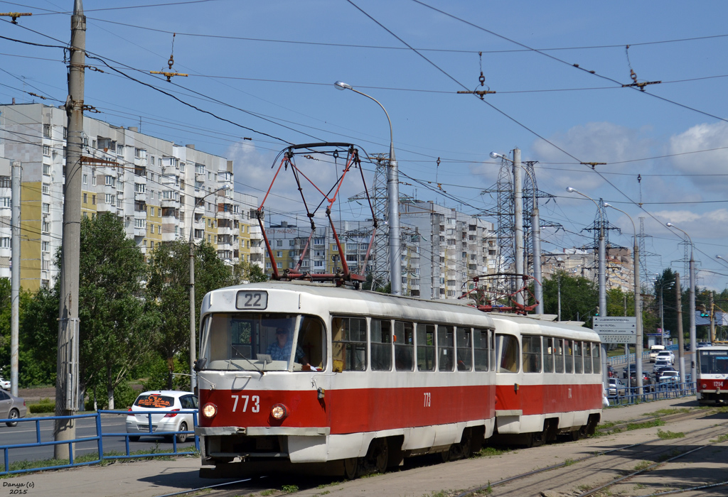 Самара, Tatra T3SU (двухдверная) № 773