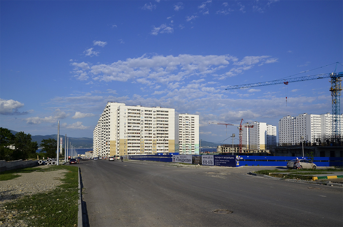 Novorossiysk — New trolleybus line on Yuzhnaya street