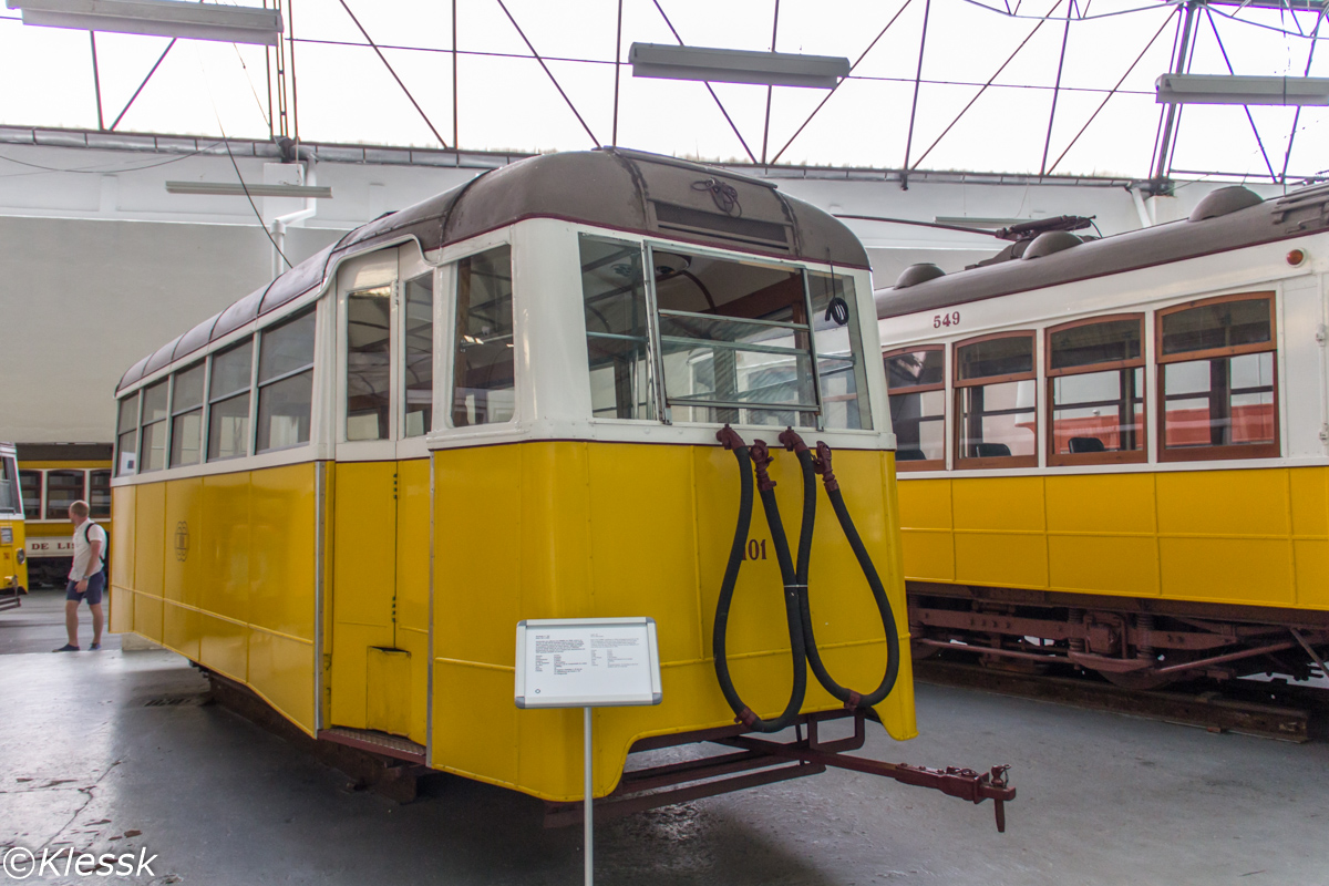 Lisbon, Carris 2-axle trailer (Ligeiro) nr. 101; Lisbon — Tram — Museu da Carris