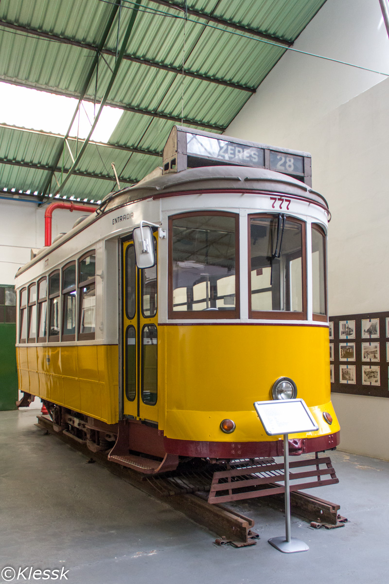 Lisbonne, Carris 2-axle motorcar (Remodelado) N°. 777; Lisbonne — Tram — Museu da Carris