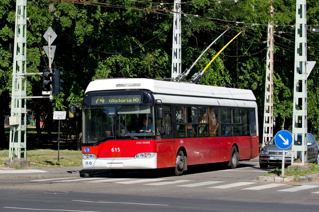 Будапешт, Solaris Trollino II 12 Ganz-Škoda B № 615