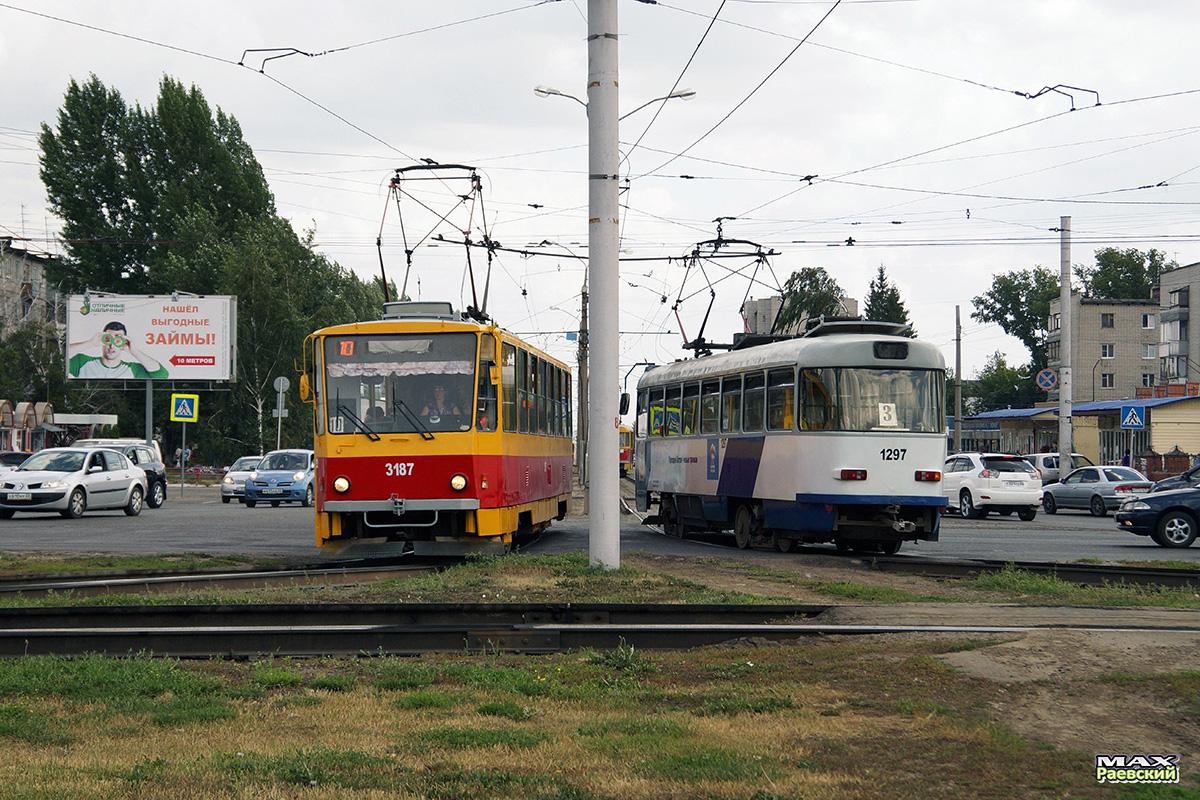 Barnaul, Tatra TB4D GOH Barnaul — 1297; Barnaul, Tatra T6B5SU — 3187
