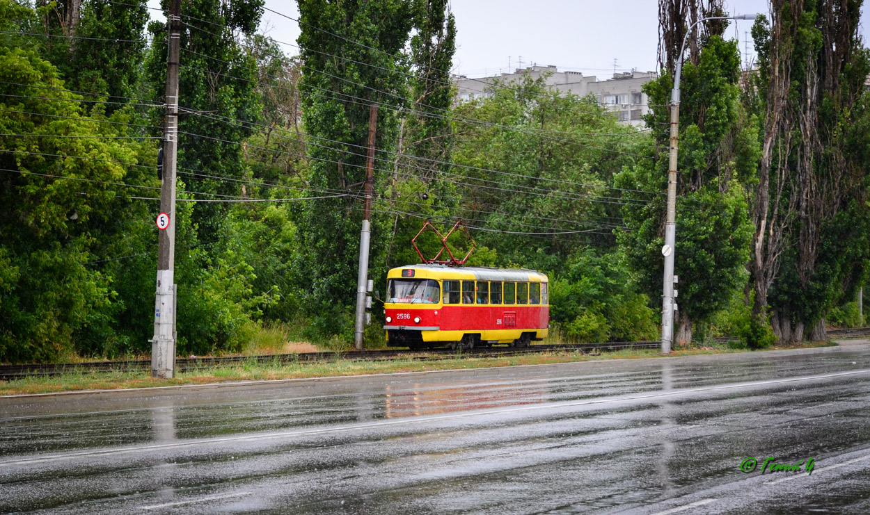 Волгоград, Tatra T3SU (двухдверная) № 2596