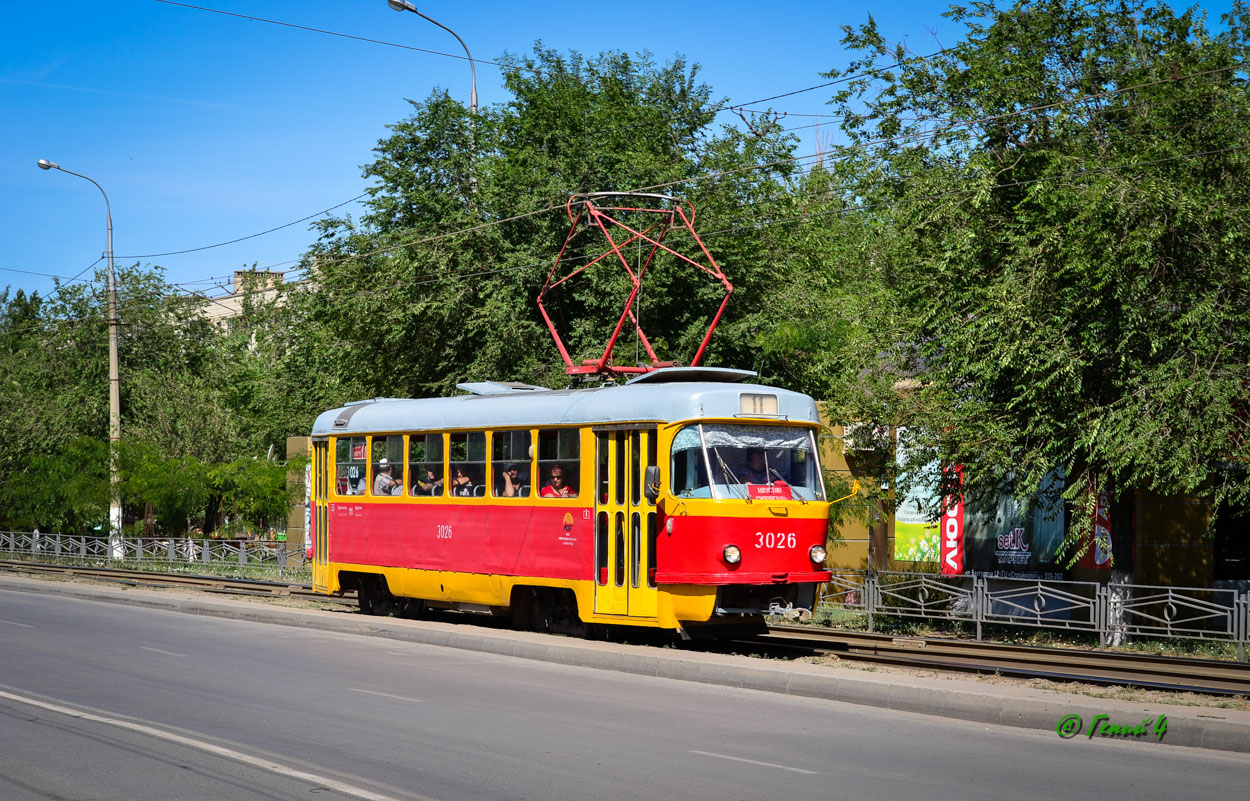 Волгоград, Tatra T3SU (двухдверная) № 3026