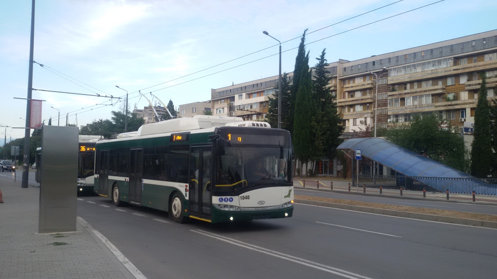 Stara Zagora, Solaris Trollino III 12 Škoda № 1040; Stara Zagora — The arrival of the new trolleybuses SolarisTrollino 12S — 08.2015