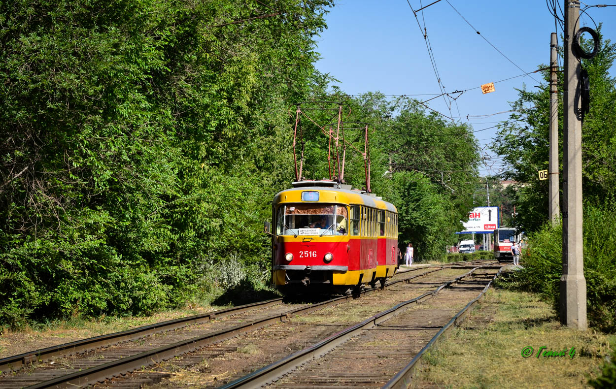 Волгоград, Tatra T3SU (двухдверная) № 2516
