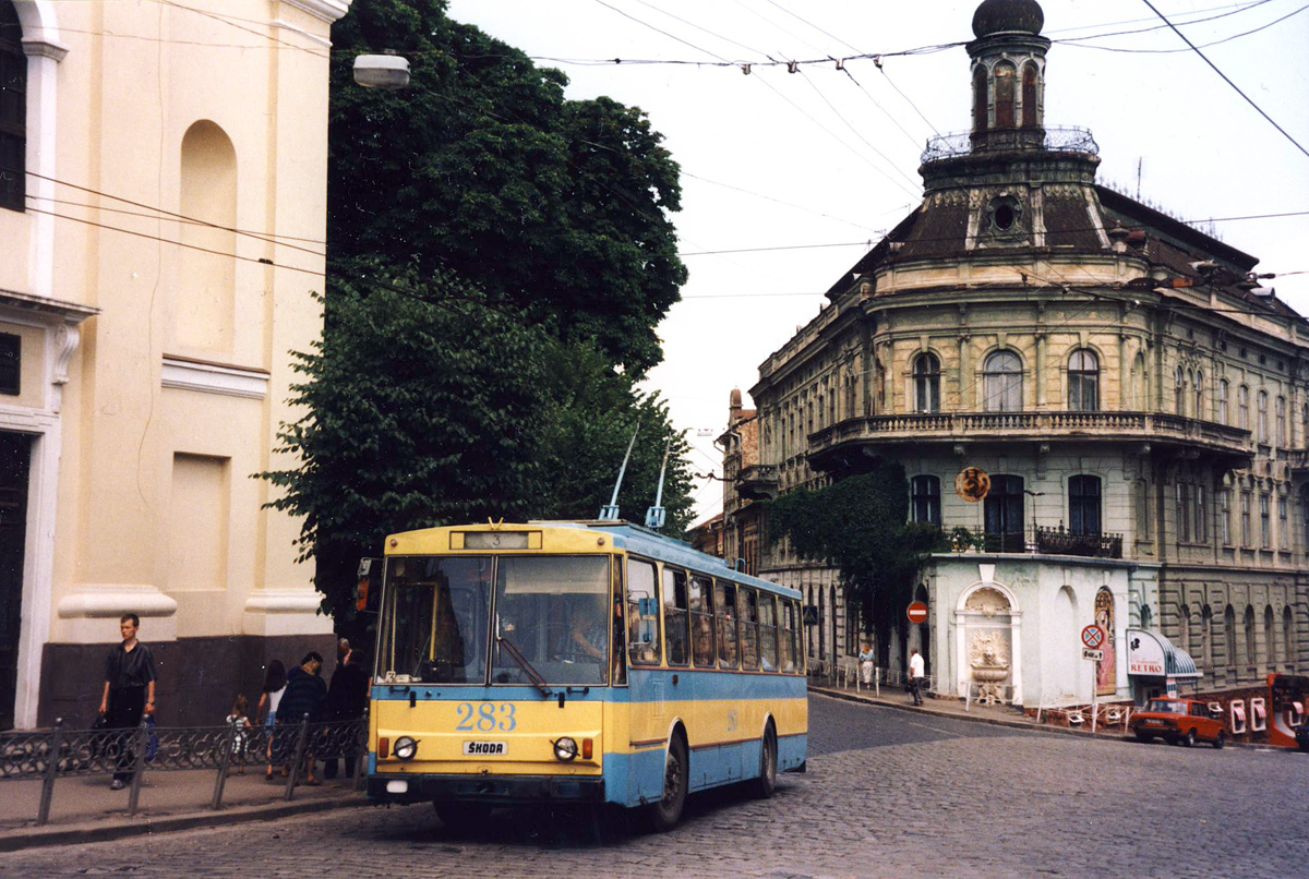 Черновцы, Škoda 14Tr89/6 № 283; Черновцы — Исторические фотографии (1992-2000 годов)