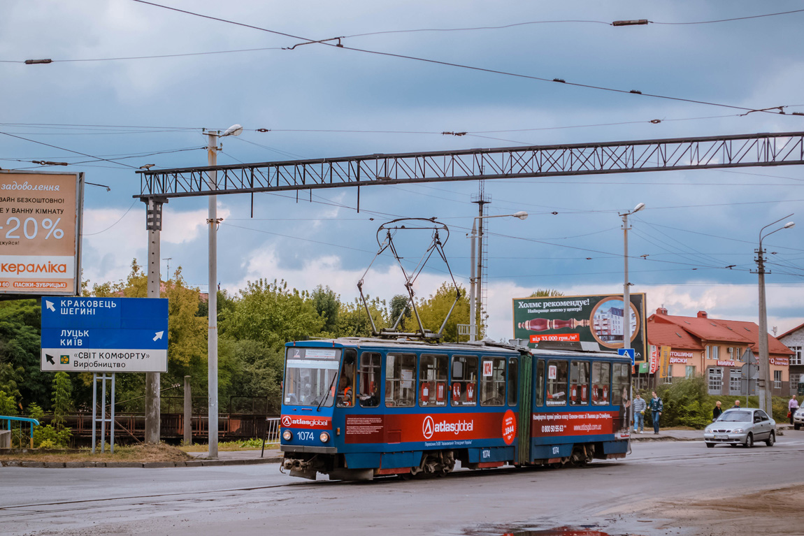 Львов, Tatra KT4SU № 1074