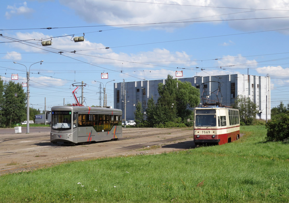 Санкт-Петербург, 71-407-01 № 7500; Санкт-Петербург, ЛМ-68М № 7569