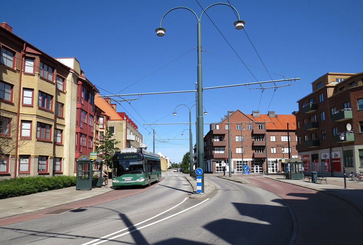 Ландскруна — Троллейбусная линия и инфраструктура