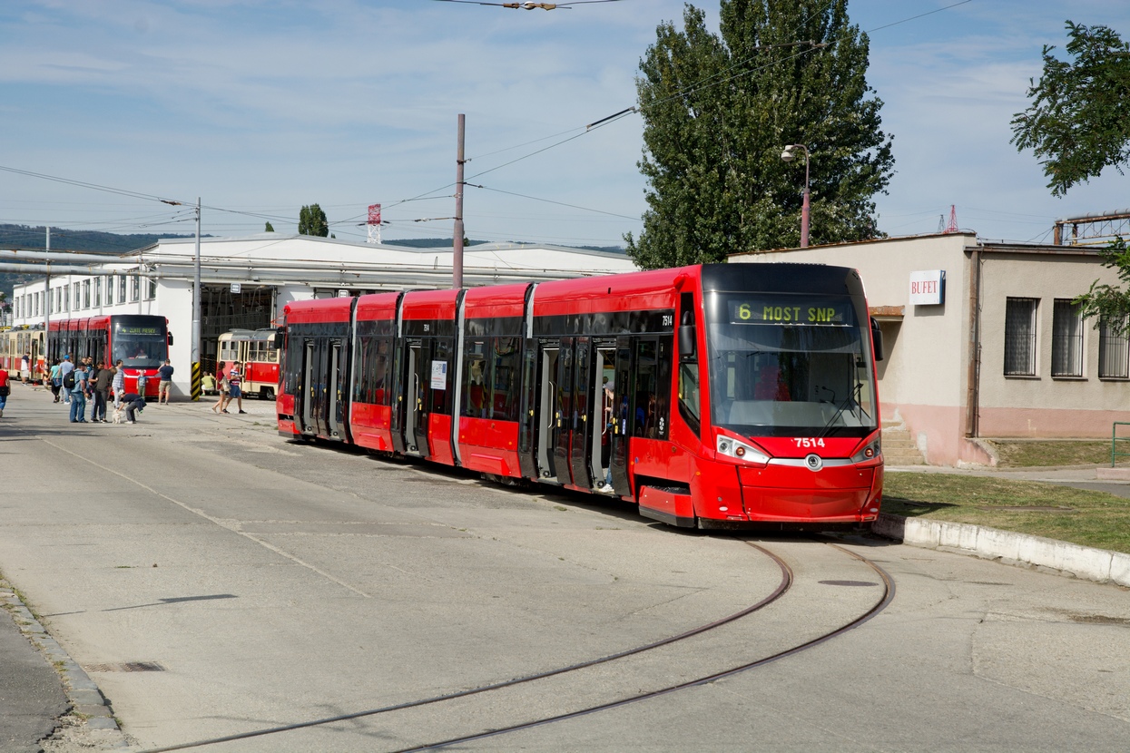 Bratislava, Škoda 30T ForCity Plus № 7514; Bratislava — Depot Open Doors Day 2015