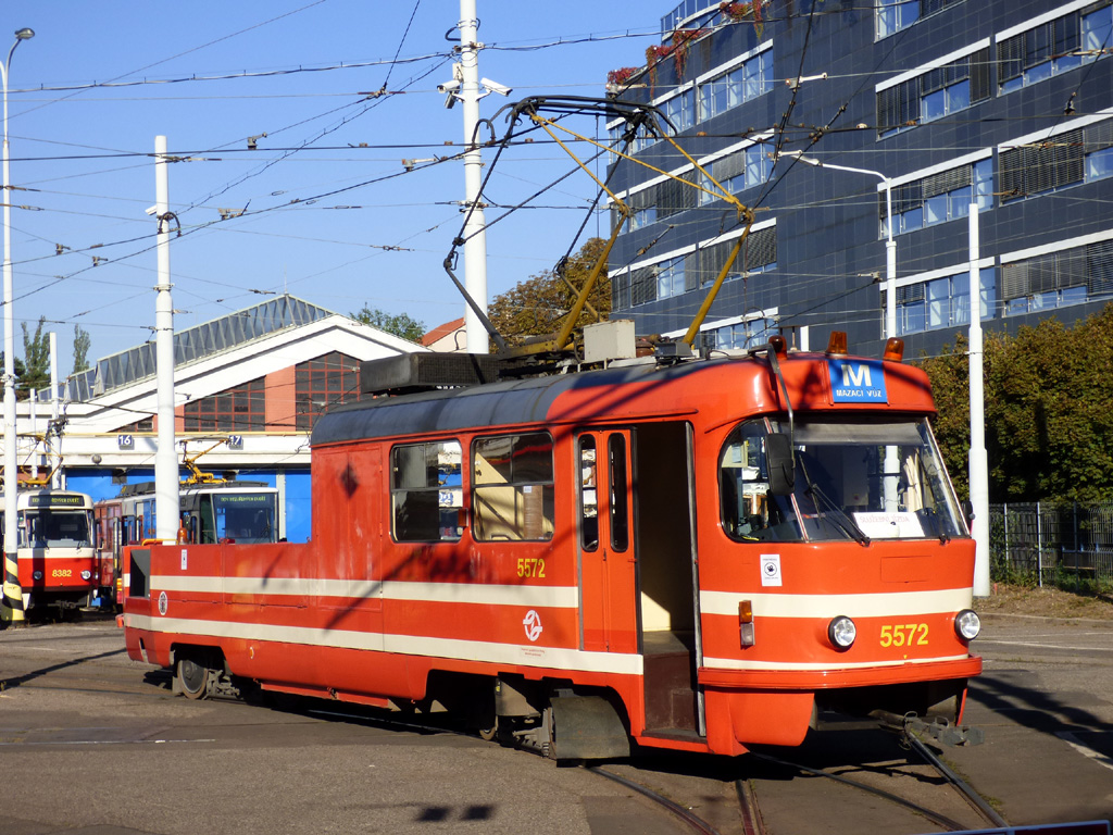 Прага, Tatra T3M № 5572; Прага — 140 лет городскому транспорту в Праге; Прага — Трамвайные депо
