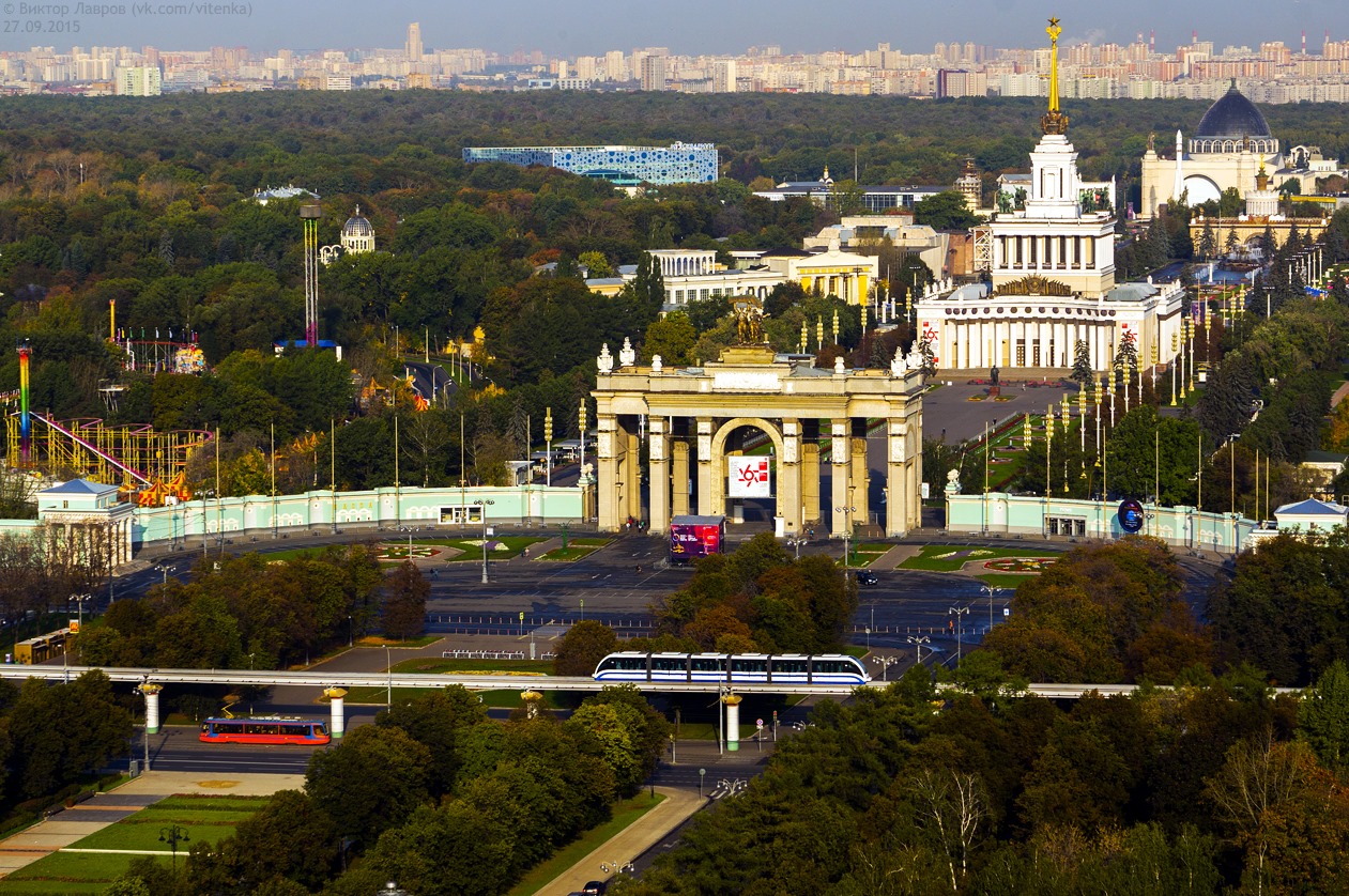 Москва — Виды с высоты; Москва — Монорельс; Москва — Трамвайные линии: СВАО