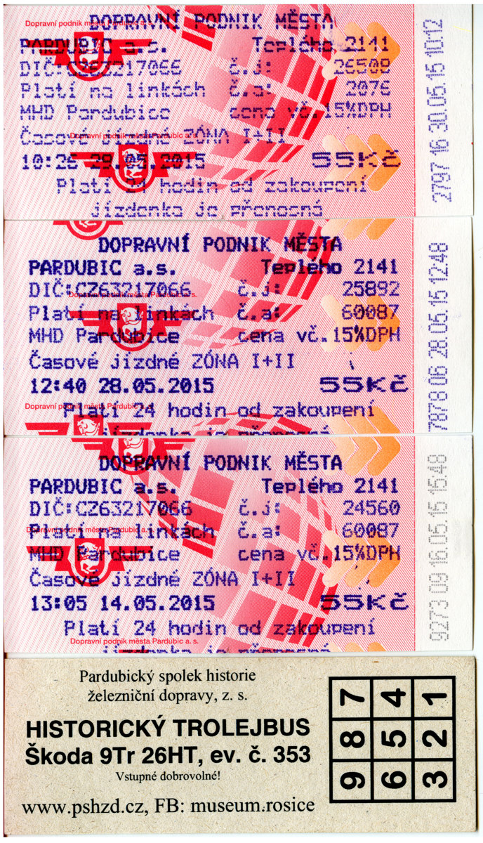 Pardubice — Jízdenky / Tickets