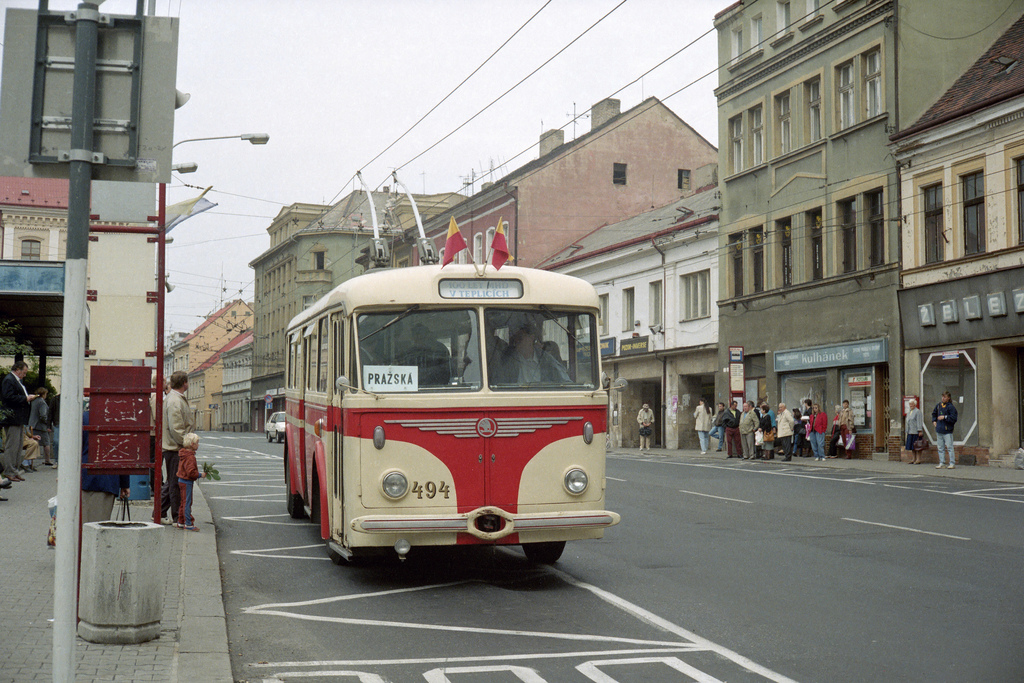 Прага, Škoda 8Tr9 № 494; Теплице — Троллейбусы других городов; Теплице — Юбилей: 100 лет городскому электротранспорту в Теплице (03.09.1995)