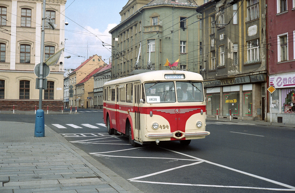 Прага, Škoda 8Tr9 № 494; Теплице — Троллейбусы других городов; Теплице — Юбилей: 100 лет городскому электротранспорту в Теплице (03.09.1995)