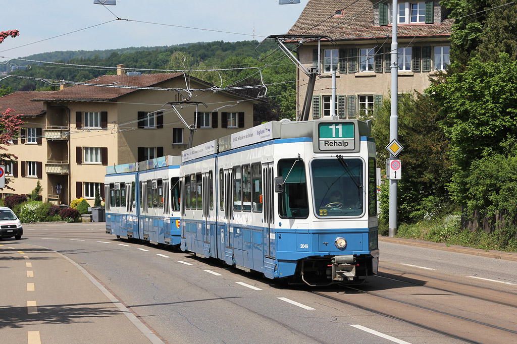 Zurich, SWP/SIG/BBC Be 4/6 "Tram 2000" № 2049