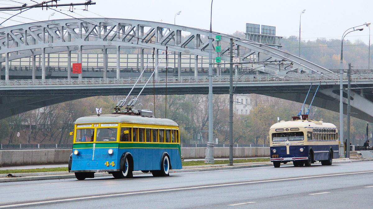 Sankt-Peterburg, YaTB-1 № 44; Moskva, MTB-82D № 1777; Moskva — 82nd Anniversary Trolleybus Parade on October 24, 2015