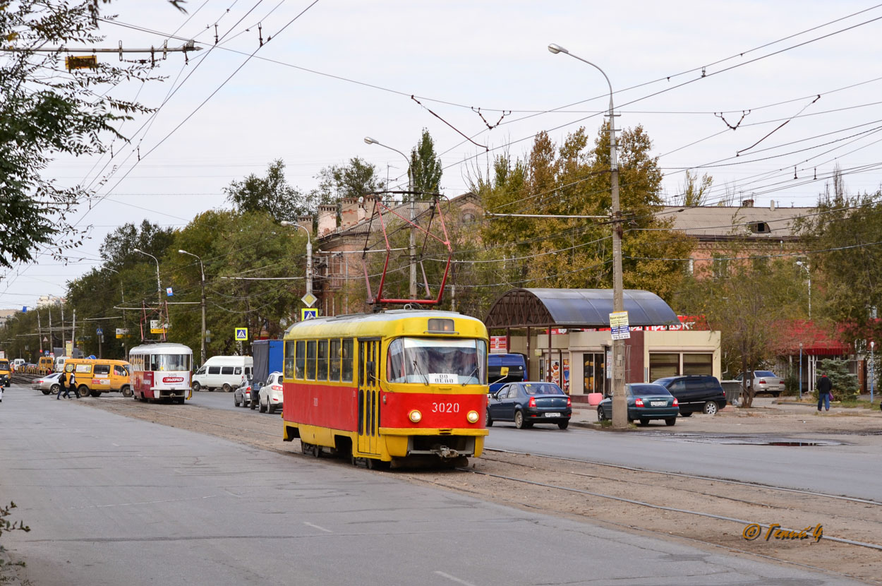 Волгоград, Tatra T3SU (двухдверная) № 3020