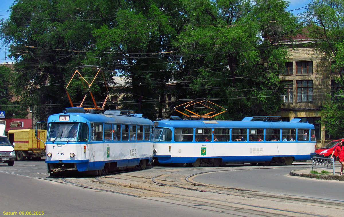 Kharkiv, Tatra T3A № 5145; Kharkiv, Tatra T3A № 5146