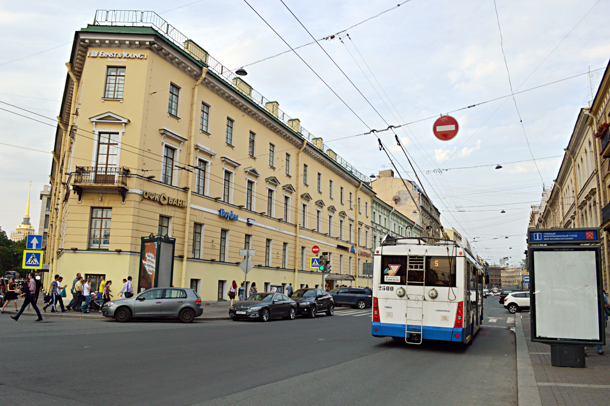 Санкт-Петербург, Тролза-5265.00 «Мегаполис» № 2500; Санкт-Петербург — Троллейбусные линии и инфраструктура