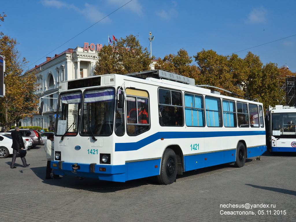 Sevastopol, YMZ T2 № 1421; Sevastopol — The exhibition dedicated to the 65th anniversary of the Sevastopol trolley (05.11.2015)